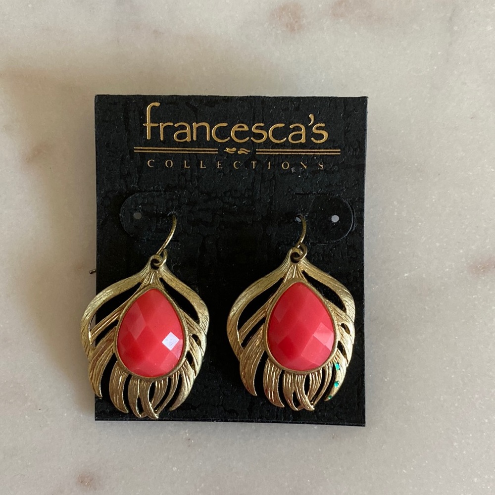 Francesca’s Hot Pink Statement Earrings